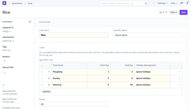 Manage your crops