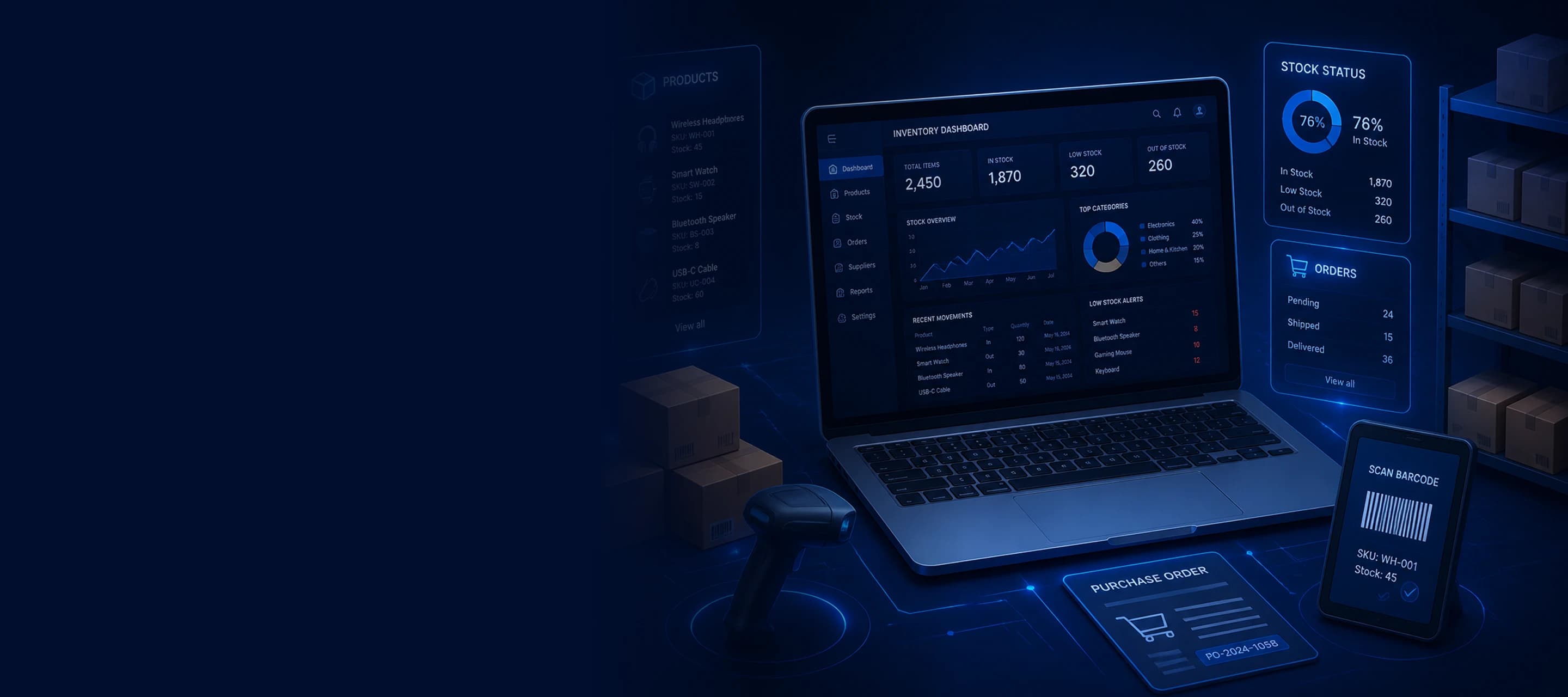 Inventory software background