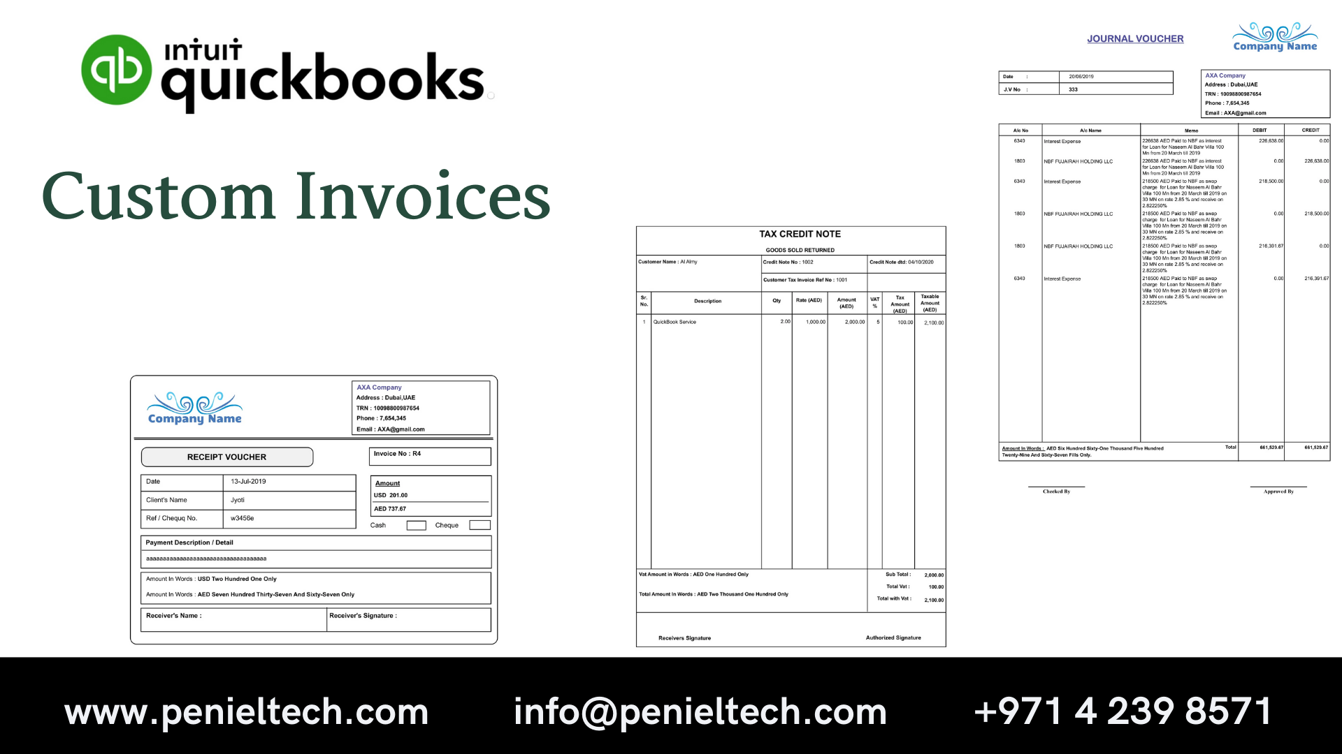 creating invoices to send to customers in quickbooks